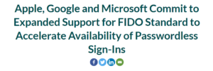 FIDO Alliance - Press release
